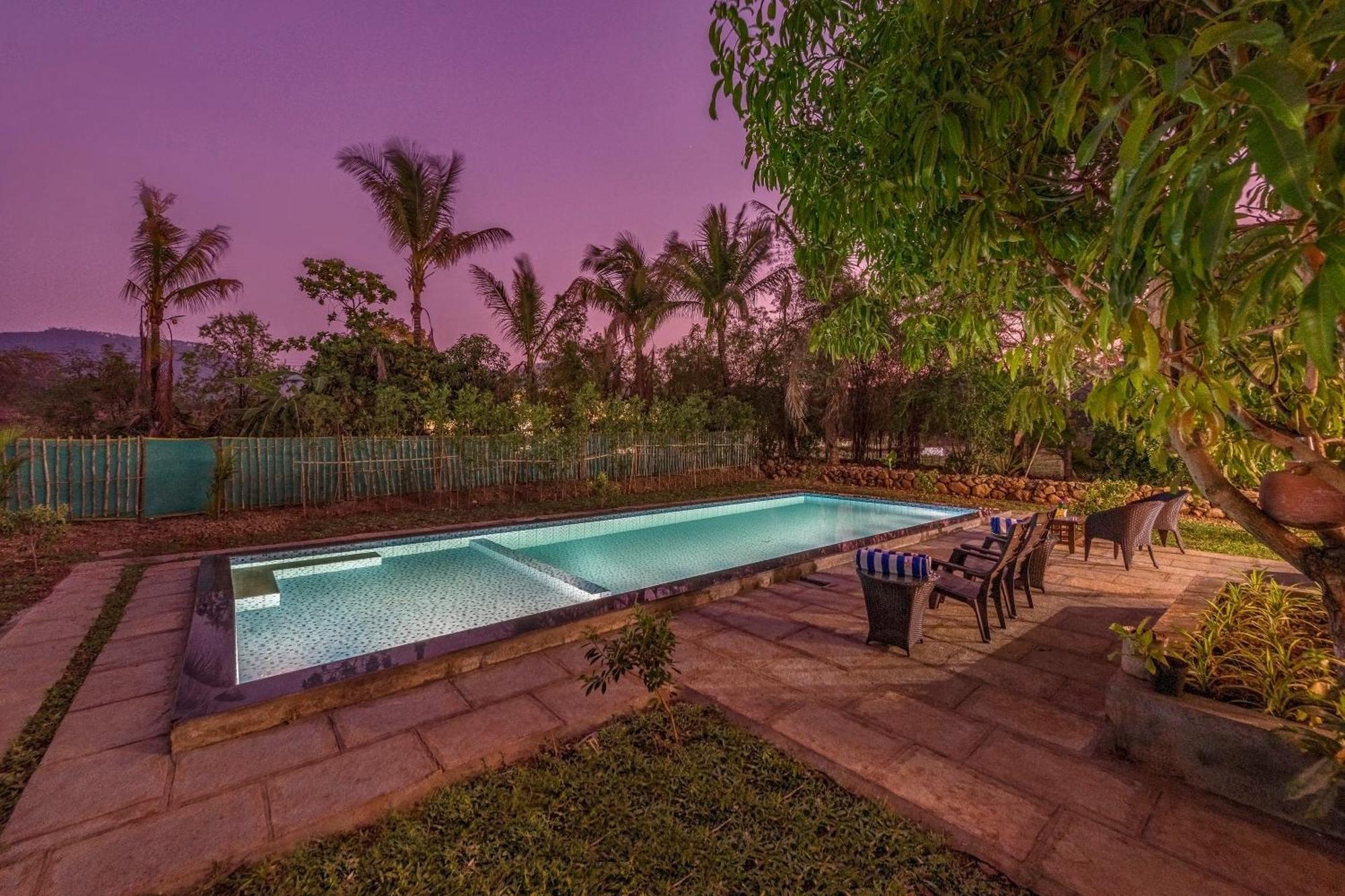 Saffronstays Lakeview Nivara - Farm Stay Villa With Private Pool Near Pune Exterior photo